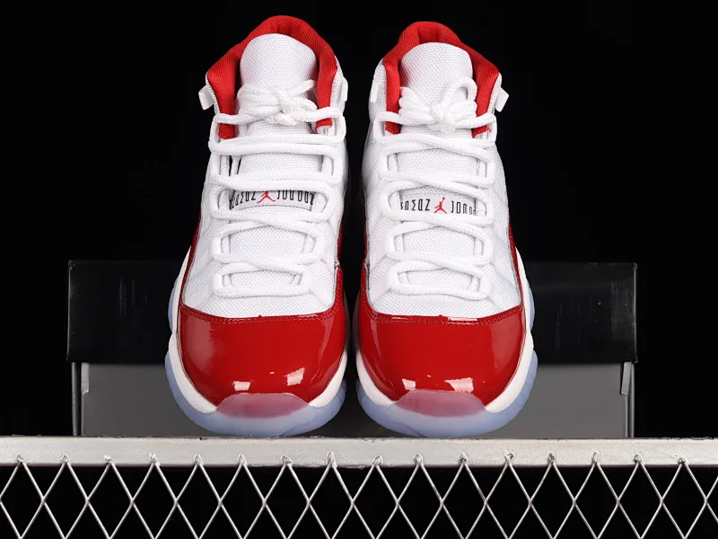 All categories Air Jordan Jordan series basketball shoes Air Jordan 11 Air Jordan 11 "Cherry" AJ11 Joe 11 cherry red genuine standard genuine carbon women's high-top basketball shoes 378038-116